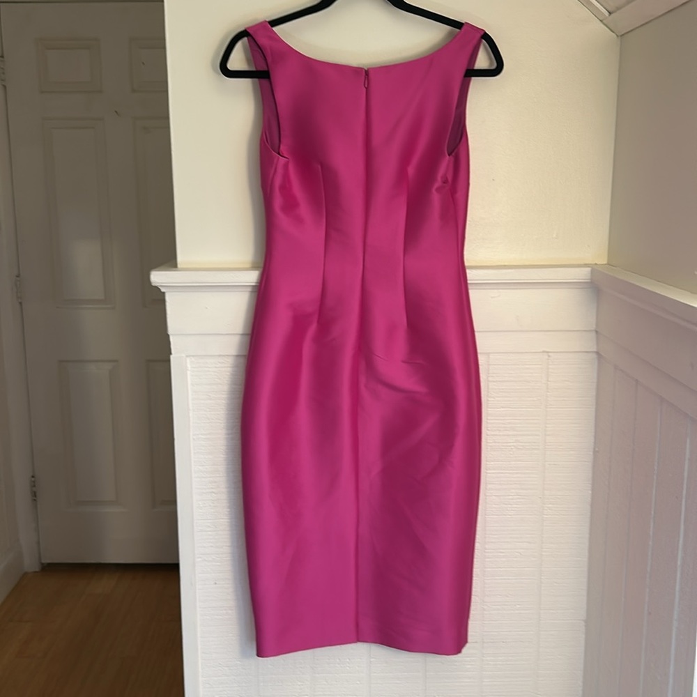 Badgley Mischka Off the Shoulder Bow Front Orchid Dress Women’s 2 - Picture 11 of 14